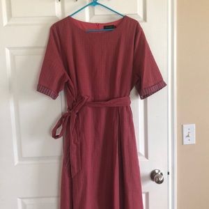 ROOLEE Plus size pink midi dress